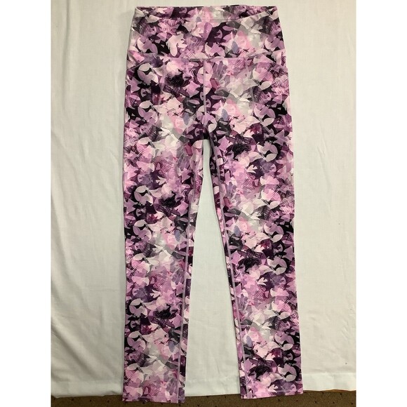 Duluth Trading Co. Women's Purple Print NoGa Sculpting Slim Leg Pants Size Mx31 - Picture 1 of 8
